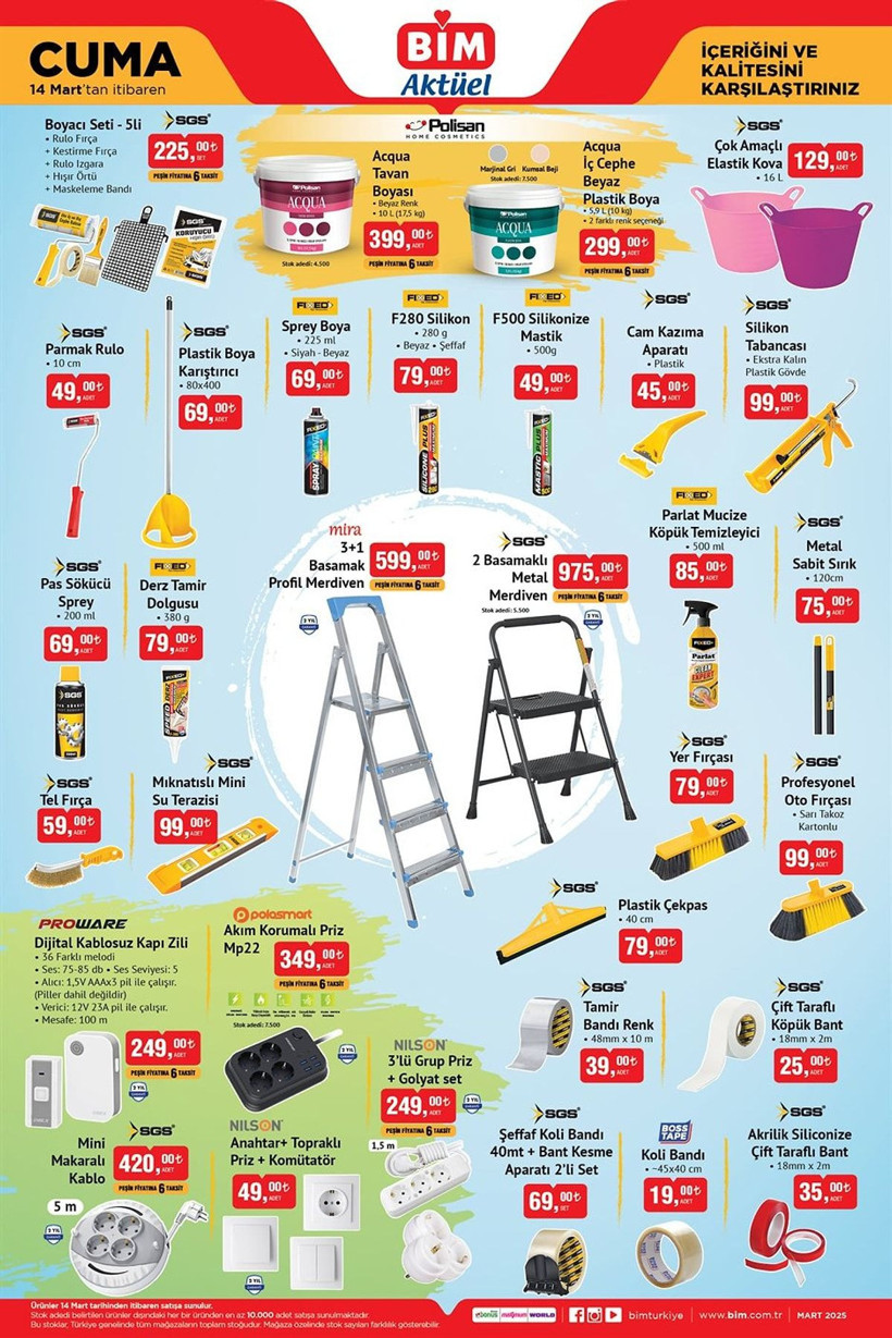 BİM 11-14 MART 2025 AKTÜEL KATALOĞU: BİM'e çapa makinesi geliyor! - Resim: 5