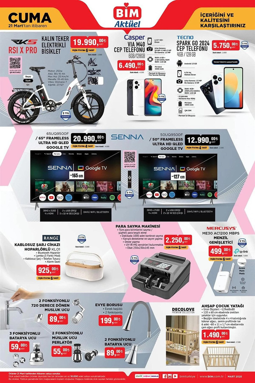 BİM 18-21 MAR 2025 AKTÜEL KATALOĞU: BİM'e para sayma makinesi geliyor! - Resim: 4