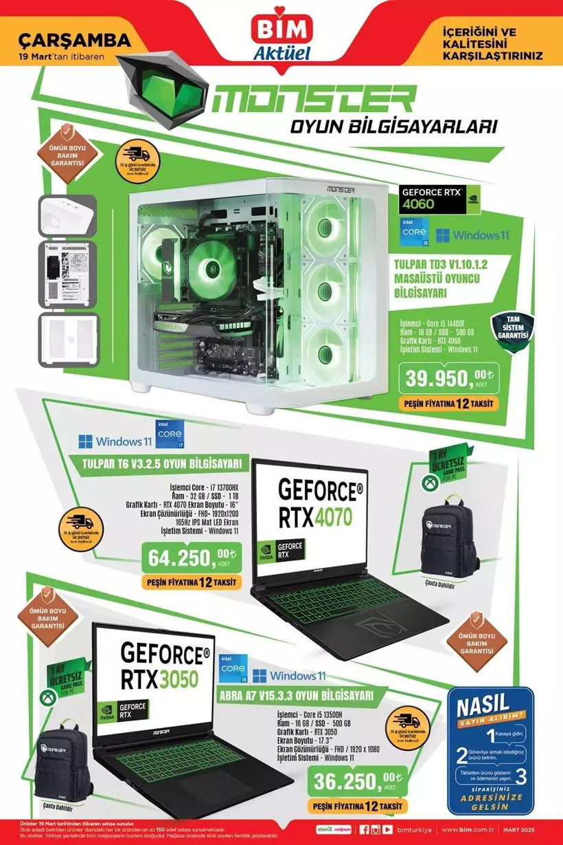 BİM 19-21 MART 2025 AKTÜEL KATALOĞU: BİM'e oyun bilgisayarı geliyor! - Resim: 1