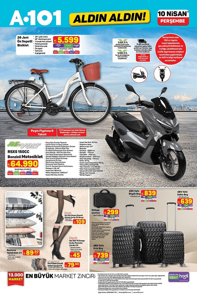 A101 5-11 NİSAN 2025 AKTÜEL KATALOĞU: A101'e benzinli motosiklet geliyor! - Resim: 5