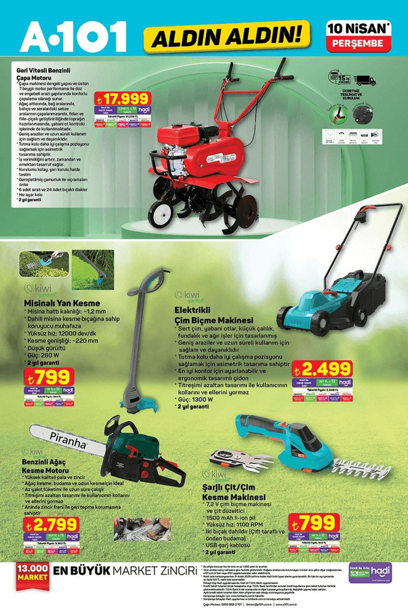 A101 10 NİSAN 2025 AKTÜEL KATALOĞU: A101'e benzinli çapa motoru geliyor! - Resim: 5