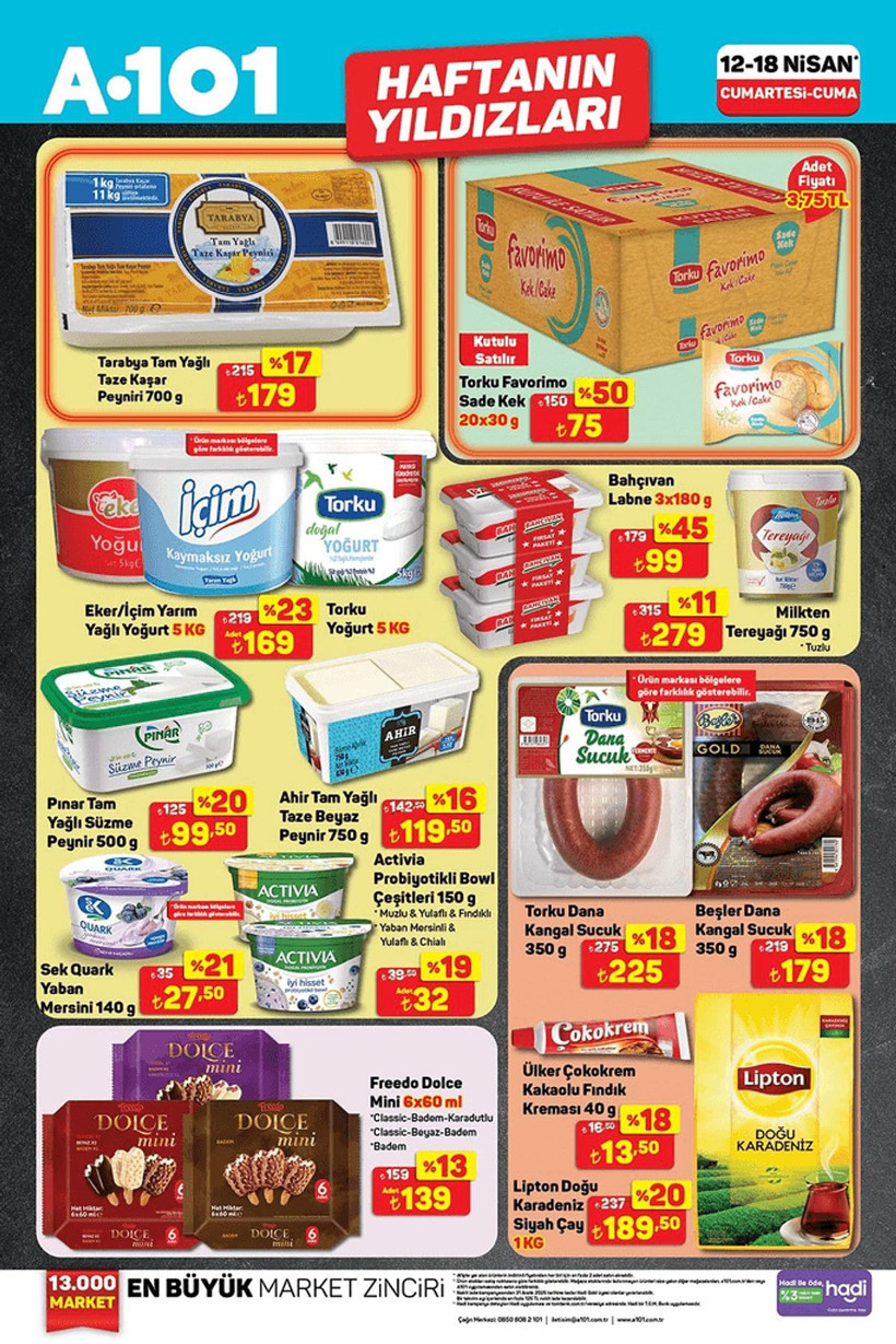 A101 12-18 NİSAN HAFTANIN YILDIZLARI KATALOĞU: A101'de hangi ürünler indirimli? - Resim: 1