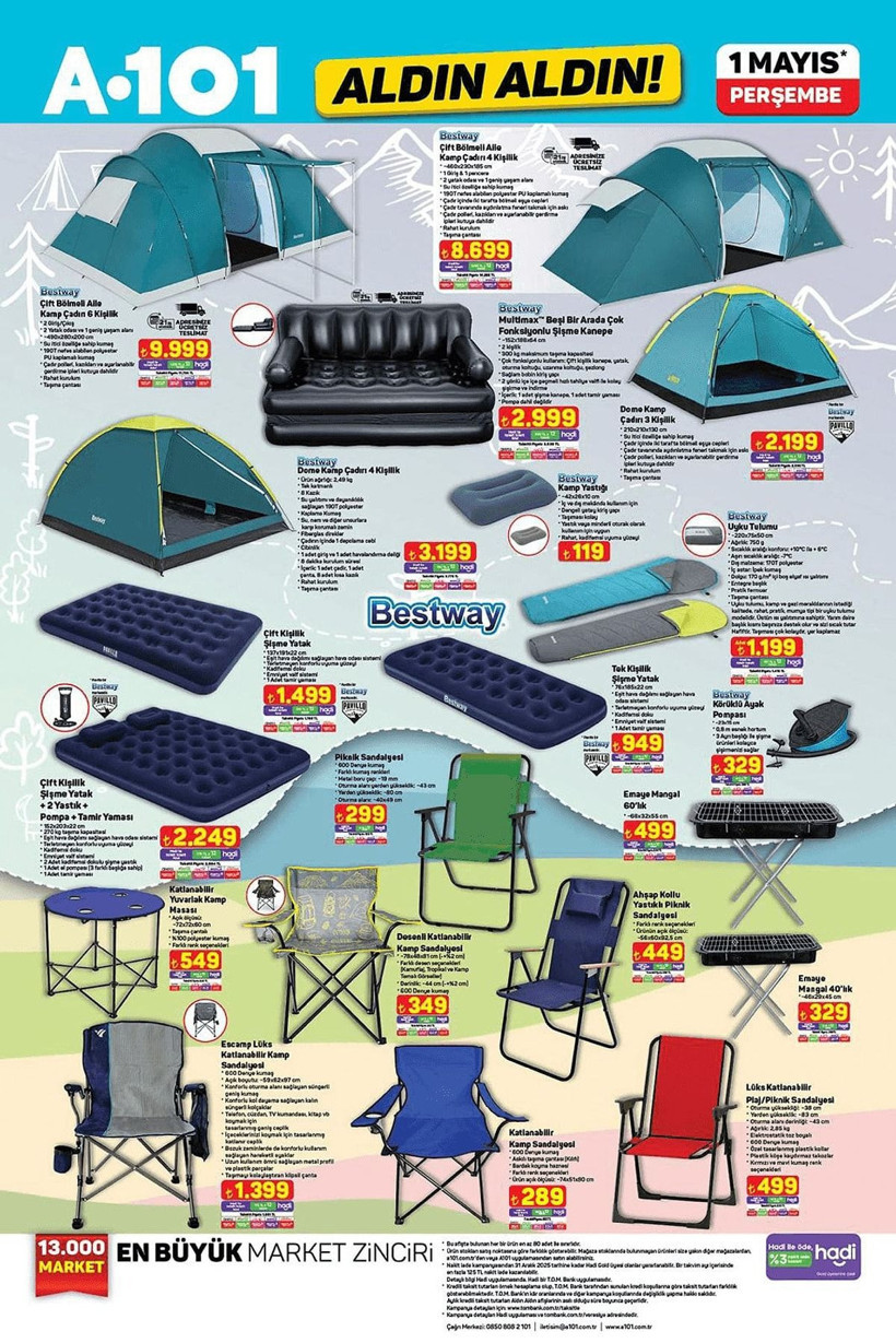 A101 1 MAYIS 2025 ALDIN ALDIN KATALOĞU: A101'e 6 kişilik kamp çadırı geliyor! - Resim: 6