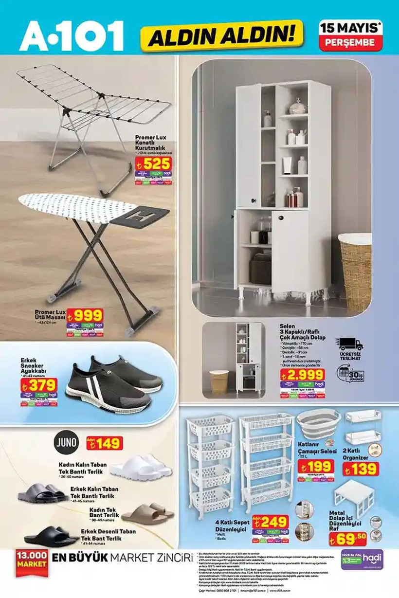 A101 10-16 MAYIS 2025 ALDIN ALDIN KATALOĞU: A101'e akülü araba geliyor! - Resim: 16