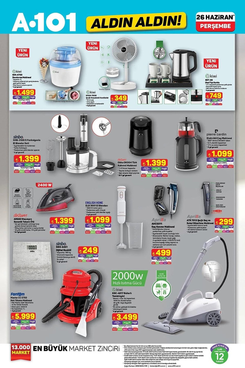 A101 20-26 HAZİRAN 2025 ALDIN ALDIN KATALOĞU: A101'e dondurma makinesi geliyor! - Resim: 7