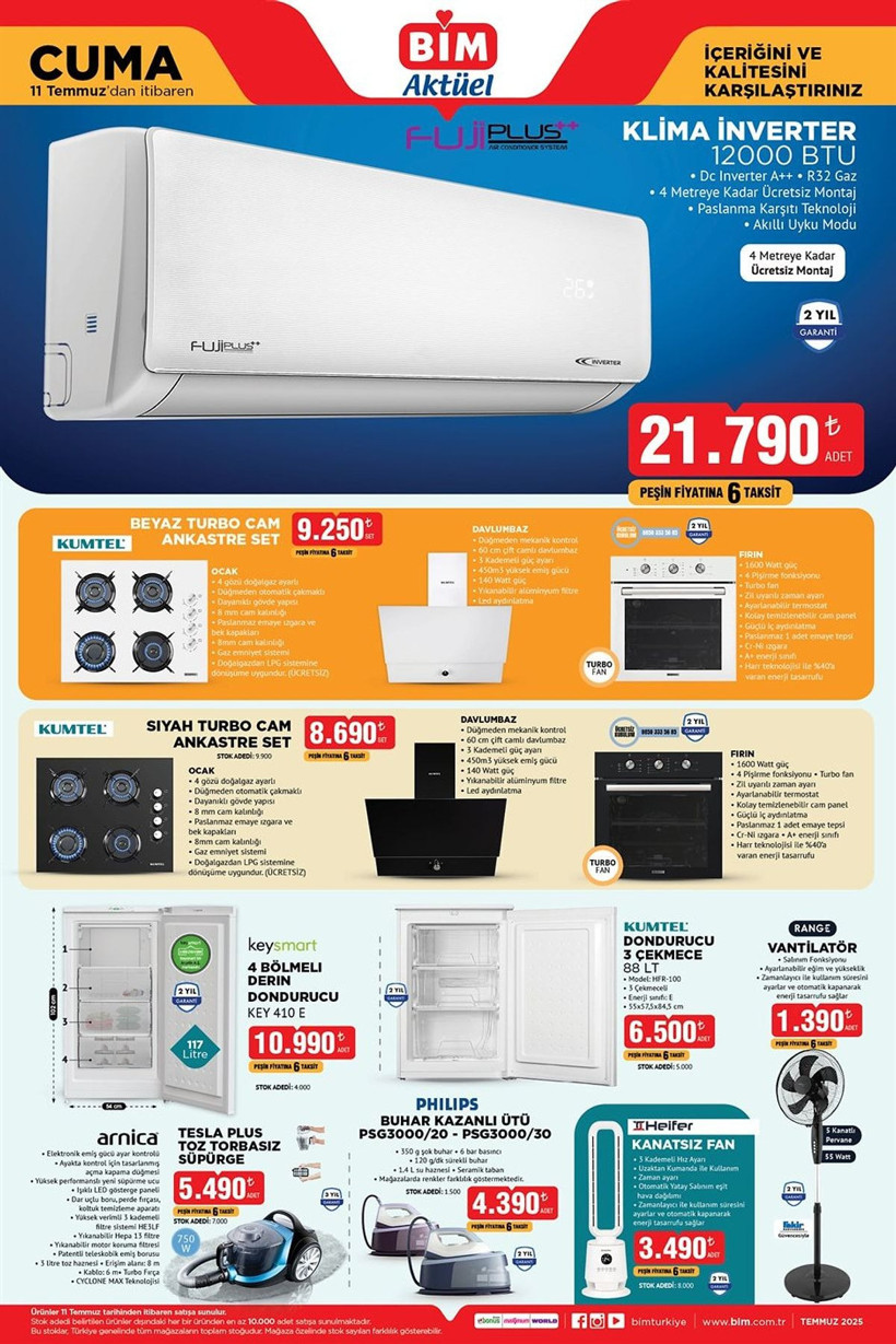 BİM 8-11 TEMMUZ 2025 AKTÜEL KATALOĞU: BİM'e klima geliyor! - Resim: 6