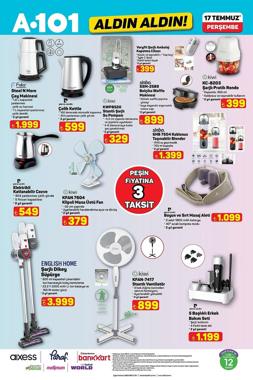 A101 11-17 TEMMUZ 2025 ALDIN ALDIN KATALOĞU: A101'e elektrikli moped geliyor! - Resim: 10
