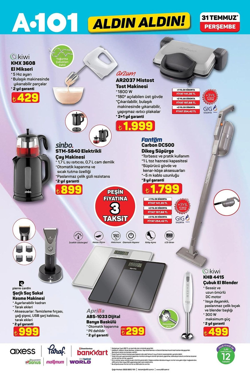 A101 31 TEMMUZ 205 ALDIN ALDIN KATALOĞU: A101'e çift kişilik yatak geliyor! - Resim: 3