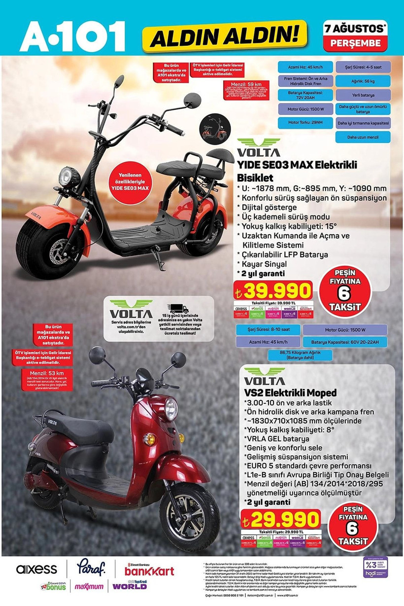 A101 7 AĞUSTOS 2025 ALDIN ALDIN KATALOĞU: A101'e elektrikli moped geliyor! - Resim: 5