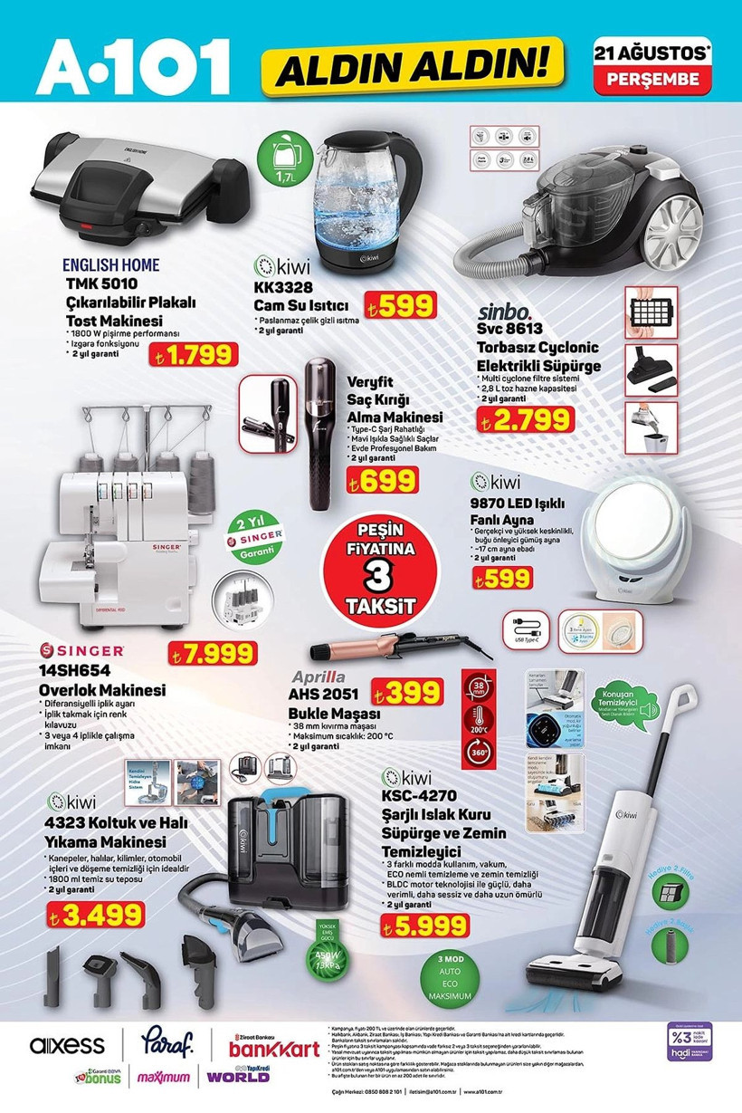 A101 21 AĞUSTOS 2025 AKTÜEL KATALOĞU: A101'e overlok makinesi geliyor! - Resim: 4