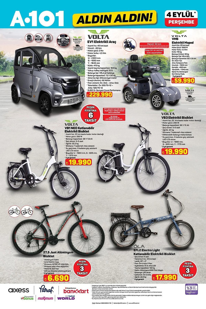 A101 4 EYLÜL 2025 ALDIN ALDIN KATALOĞU: A101'e elektrikli araç geliyor! - Resim: 5