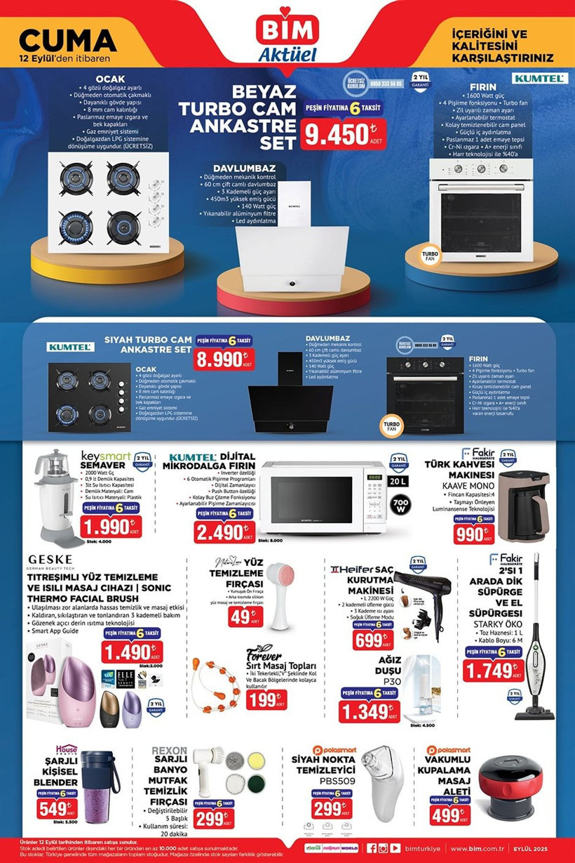 BİM 9-12 EYLÜL 2025 AKTÜEL KATALOĞU: BİM'e cep telefonu geliyor! - Resim: 5