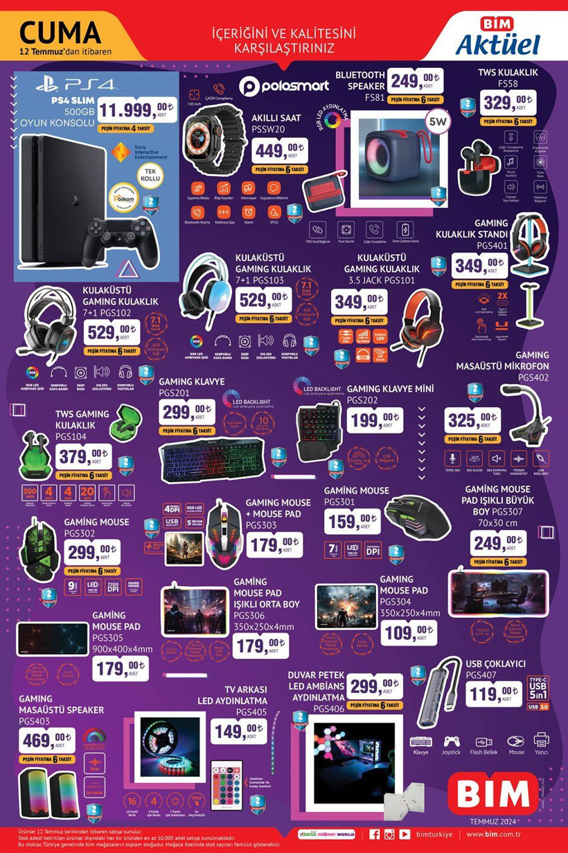 12 TEMMUZ BİM AKTÜEL: Playstation 4 raflarda! Bu hafta BİM'de neler var? (BİM 12 TEMMUZ KATALOG) - Resim: 5