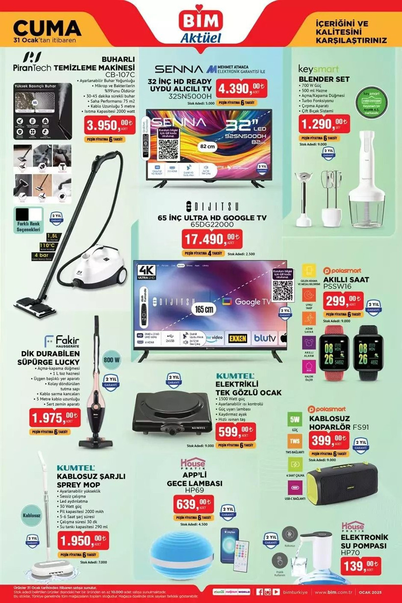 BİM AKTÜEL KATALOĞU YAYIMLANDI! 28-29-31 Ocak 2025 tarihlerinde BİM'e hangi ürünler geliyor? - Resim: 6