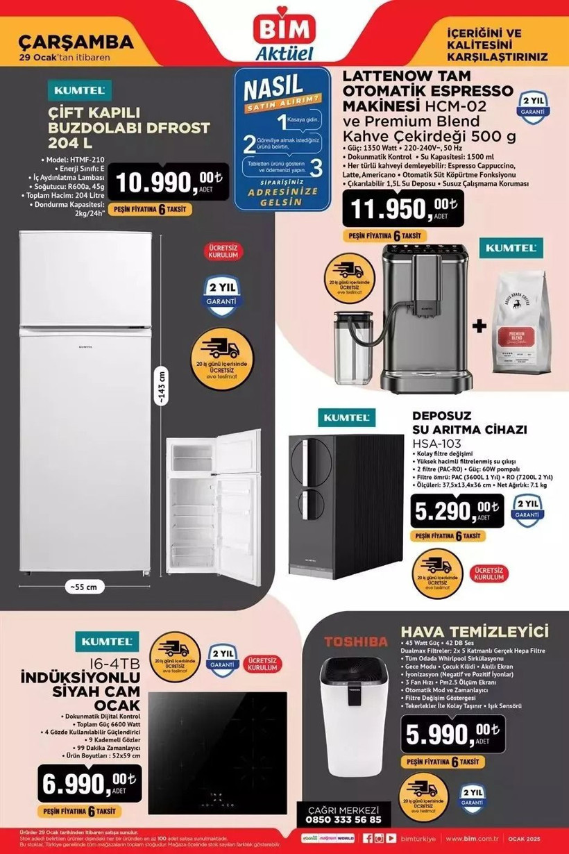 BİM 29 OCAK 2025 AKTÜEL KATALOĞU: BİM'e Otomatik Kahve Makinesi Geliyor! - Resim: 2