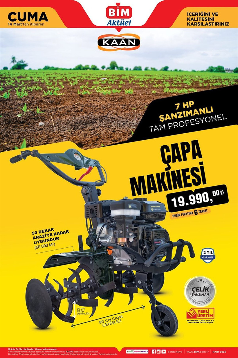 BİM 11-14 MART 2025 AKTÜEL KATALOĞU: BİM'e çapa makinesi geliyor! - Resim: 3