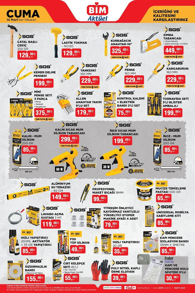 BİM 11-14 MART 2025 AKTÜEL KATALOĞU: BİM'e çapa makinesi geliyor! - Resim: 6