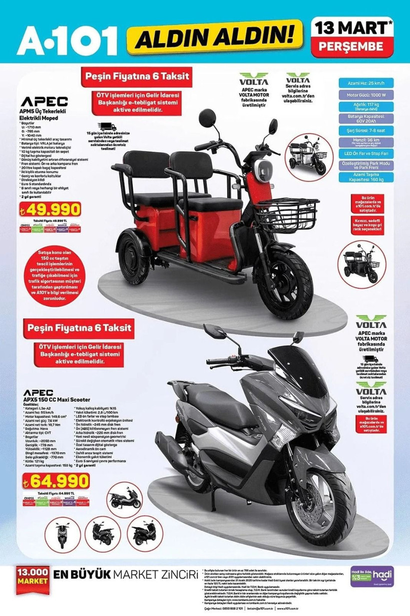 A101 13 MART 2025 AKTÜEL KATALOĞU: A101'e elektrikli moped geliyor! - Resim: 8