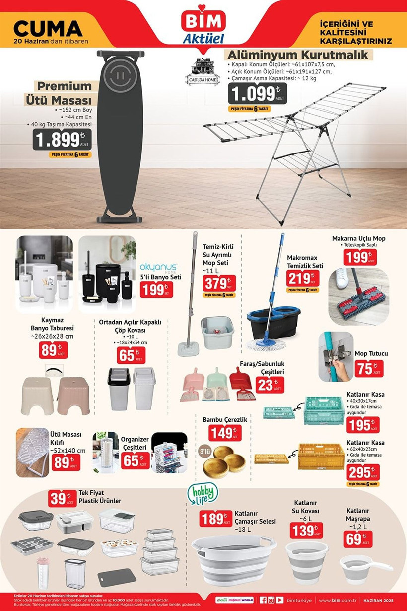 BİM 20 HAZİRAN 205 AKTÜEL KATALOĞU: BİM'e büyük aile çadırı geliyor! - Resim: 11