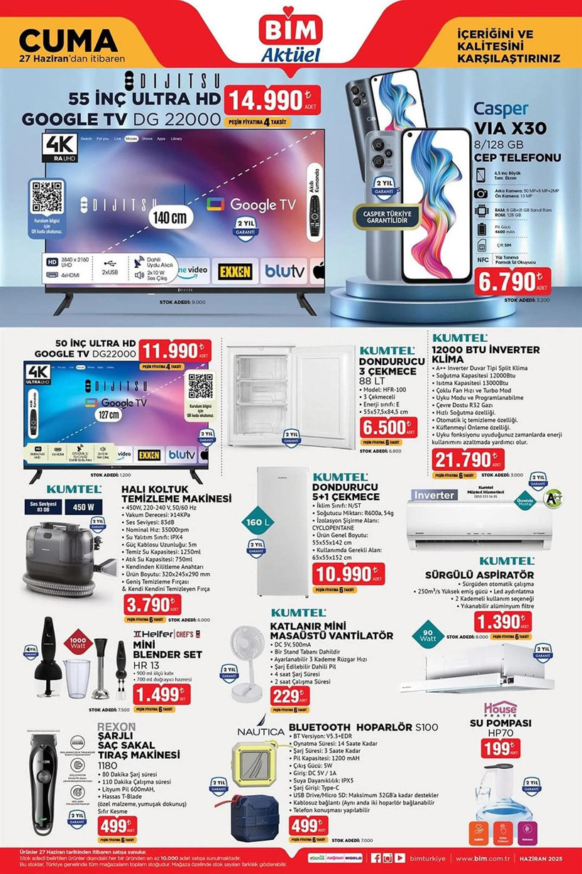 BİM 24-27 HAZİRAN 2025 AKTÜEL KATALOĞU: BİM'e klima geliyor! - Resim: 4