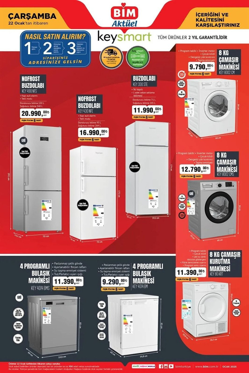 BİM'e Beyaz Eşya Geliyor! BİM 22 OCAK 2025 AKTÜEL KATALOĞU - Resim: 1