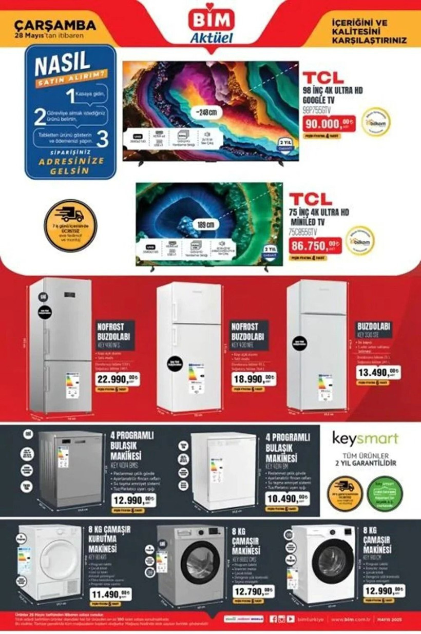 BİM 28 MAYIS 2025 AKTÜEL KATALOĞU: BİM'e çamaşır kurutma makinesi geliyor! - Resim: 2