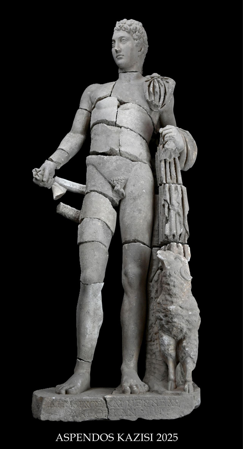 Yüzyıllar sonra ortaya çıktılar! Aspendos’ta tarihi keşif: Hermes, Aphrodite ve Eros... - Resim: 11