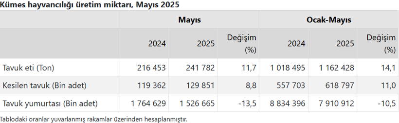 TÜİK açıkladı! Tavuk eti üretimi yükseldi, yumurta üretimi geriledi - Resim : 1