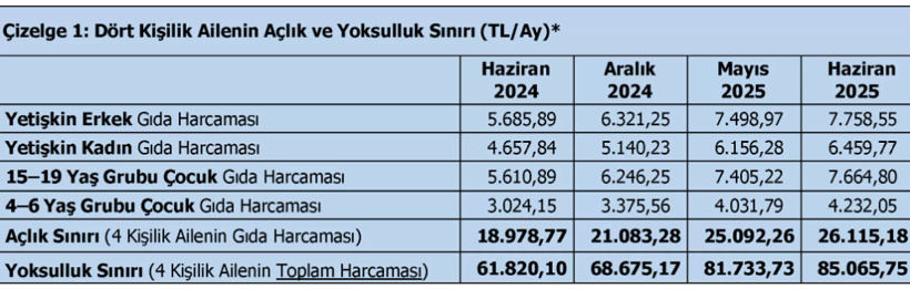 Son Dakika... Türk-İş açıkladı: Haziran ayı açlık ve yoksulluk sınırı belli oldu! - Resim : 1