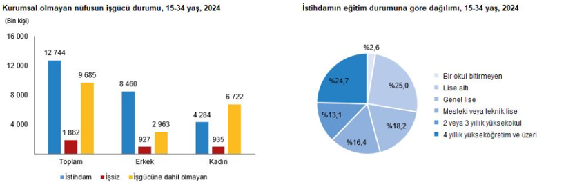 TÜİK açıkladı: 2024'te genç işsizliği 1,9 milyon oldu! - Resim : 1