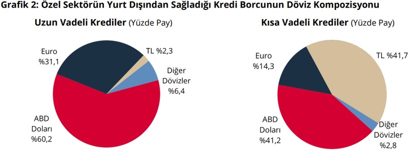 Özel sektörün yurt dışından sağladığı toplam kredi borcunda artış! - Resim : 2