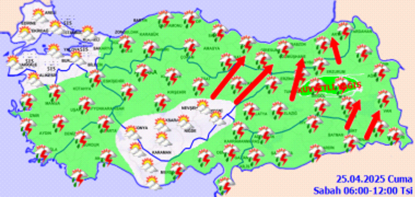 Meteroloji uyardı! Bugün hava nasıl olacak? (25 Nisan 2025) - Resim : 1