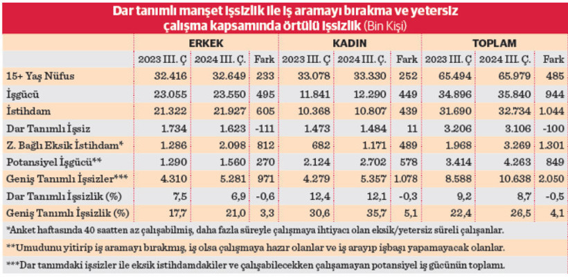 Örtülü işsizlik alarm veriyor! - Resim : 1