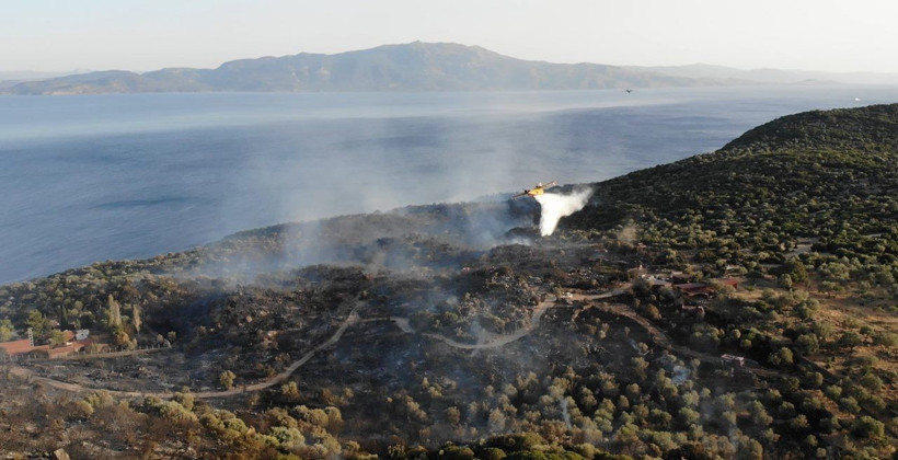 Assos ve Athena Tapınağı'nı etkileyen alevler 43 futbol sahası büyüklüğündeki alanı kül etti - Resim: 2