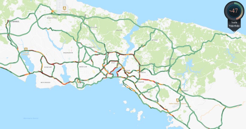 İstanbul'da bayram trafiği: Yoğunluk yüzde 54'e ulaştı - Resim : 1