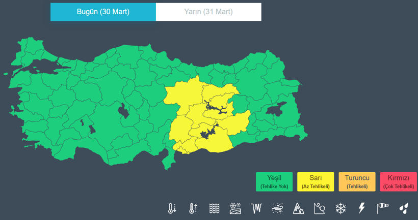 11 il için sarı kodlu yağmur uyarısı! Sıcaklıklar azalıyor: Rüzgara dikkat - Resim : 2