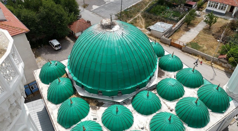 Leyleklerin müdavimi olduğu cami! Kubbesi yıllardır yuva - Resim: 3