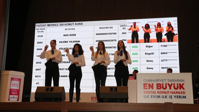Yozgat'ta TOKİ kura çekimi heyecanı yaşandı