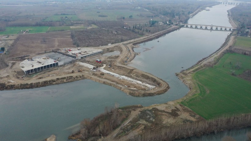 Meriç Nehri'nden elektrik üretilecek santralde geri sayım başladı