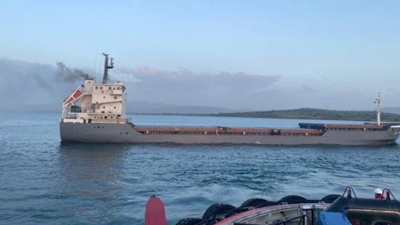 Çanakkale Boğazı'nda kuru yük gemisinde yangın çıktı