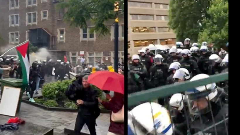 McGill Üniversitesi'nde Filistin'e destek eylemine polis saldırısı