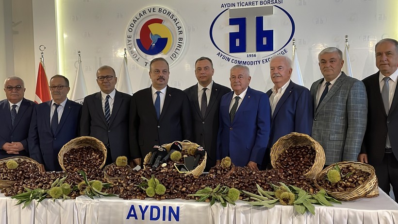 Sezonun ilk kestanesi için Aydın Ticaret Borsası'nda tören düzenlendi