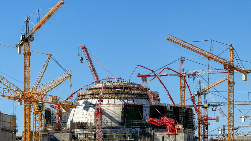 Akkuyu NGS'nin 1'inci ünitesinde reaktör binasının dış koruma kabuğunun kurulumu tamamlandı