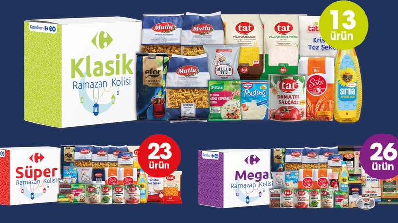 CarrefourSA'dan 3 alternatifli ramazan kolileri
