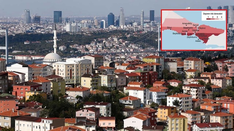 İstanbul deprem risk haritası güncel 2025... Birinci, ikinci ve üçüncü derece riskli bölgeler hangileri...