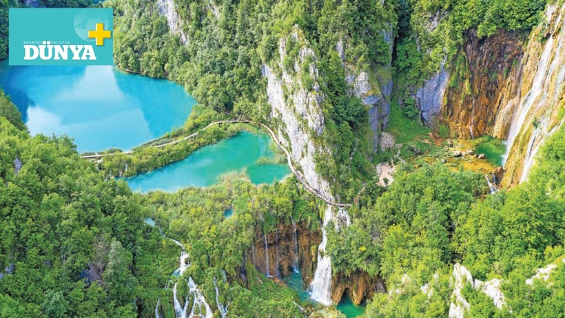 Plitvice her mevsim başka bir tablonun içinde