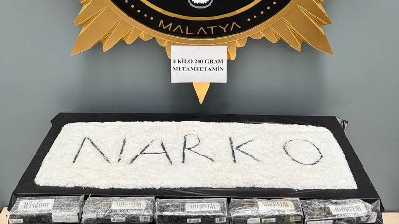 Malatya’da 4 kilo 200 gram metamfetamin ele geçirildi