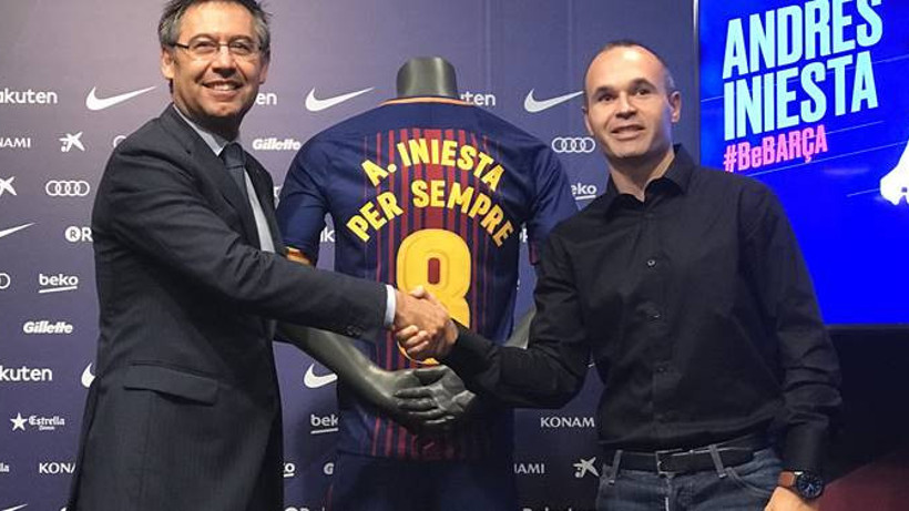 Iniesta'dan 'ömürlük' imza