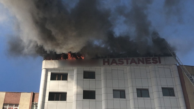 Sultanbeyli'de hastanede yangın