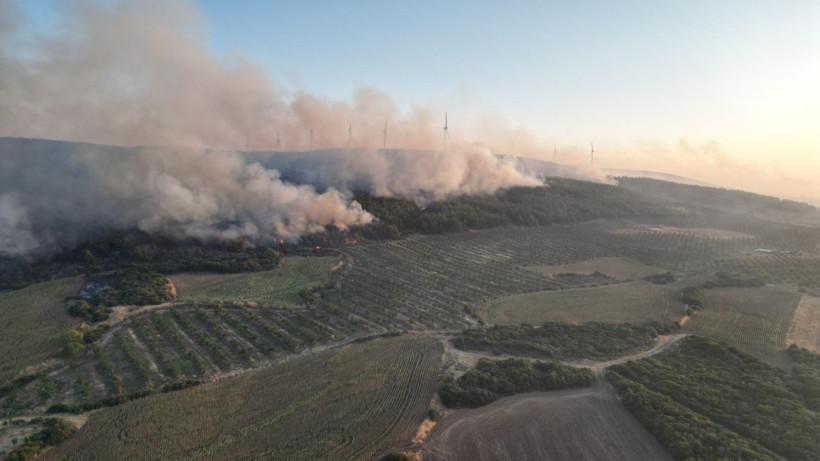 Tekirdağ'da başladı, Çanakkale'ye uzandı! 24 saattir süren yangına müdahale sürüyor: Bazı evler boşaltıldı - Resim: 2